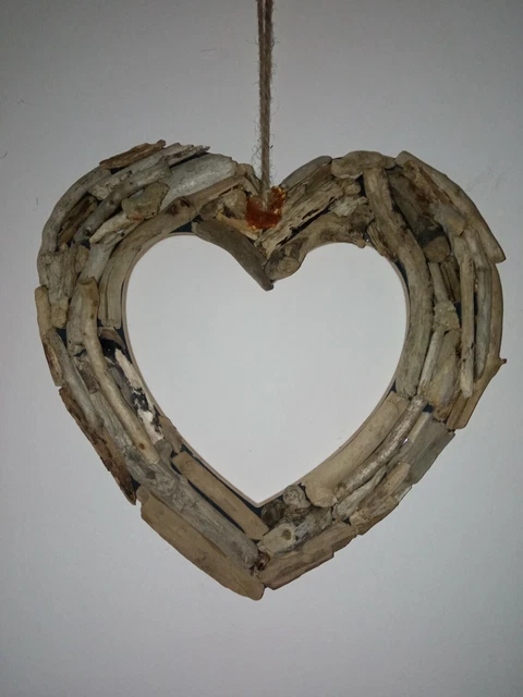 Coeur en bois brut - le lot de 2 - 10cm - forme coeur à décorer - coeur