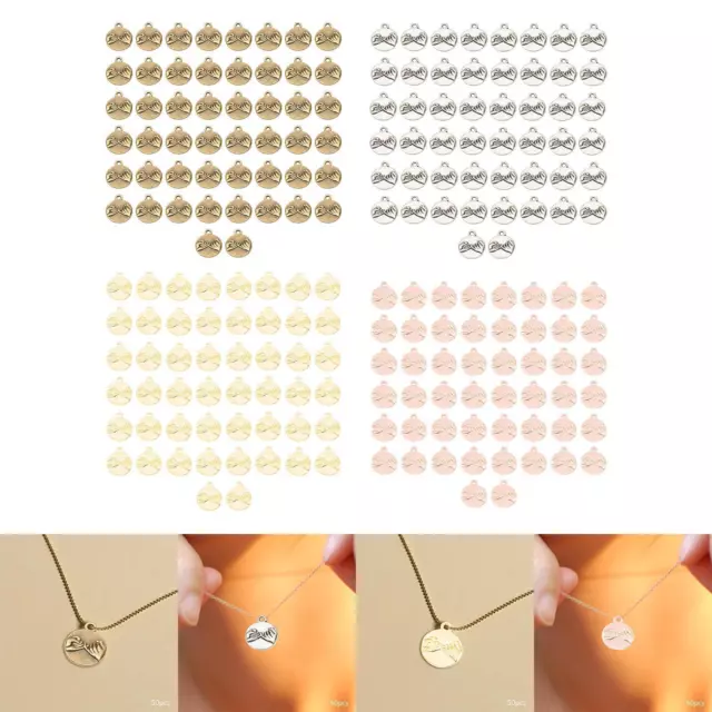 50 Pieces Necklace Pendants Jewelry Making Accessories Earrings Zinc Alloy