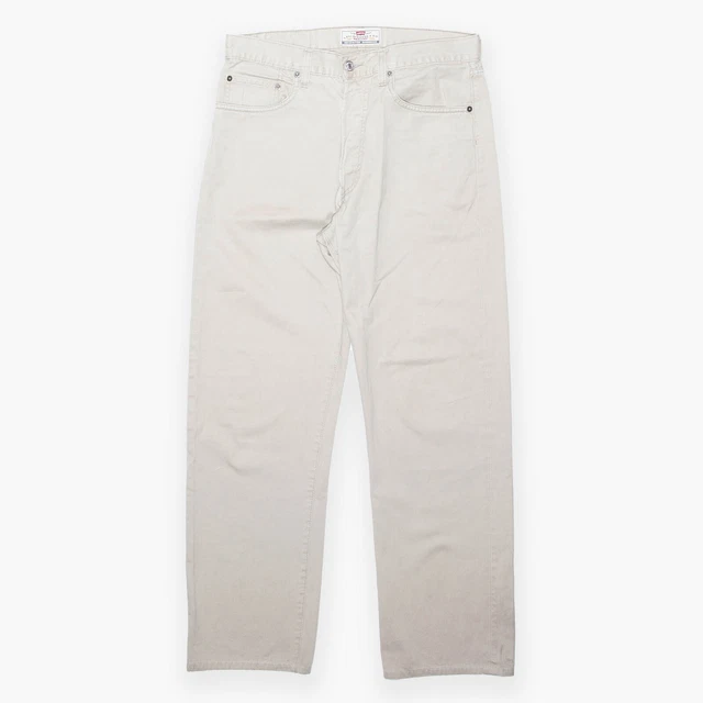 Pantaloni vintage LEVI'S 451 beige regolari dritti anni '90 in cotone tessuto W33 L30