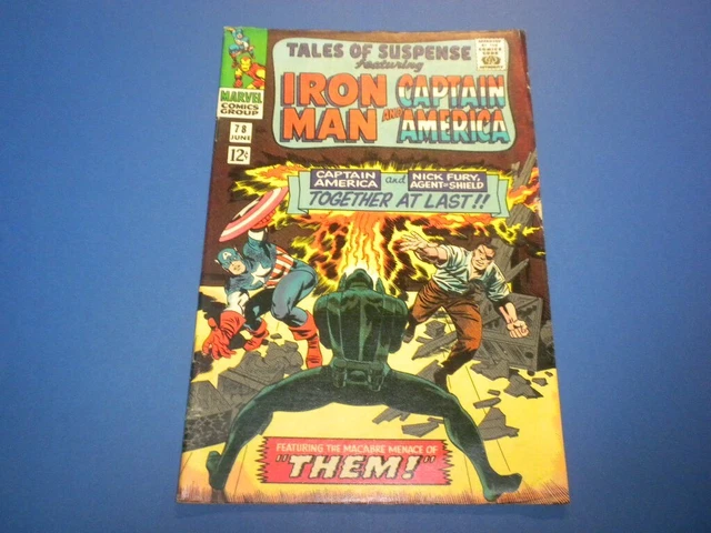 TALES OF SUSPENSE #78 Marvel Comics 1966 Iron Man and Captain America SILVER AGE