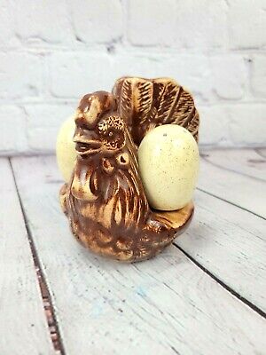 Ceramic Chicken Hen with Eggs Salt and Pepper Shaker Set 3 pieces