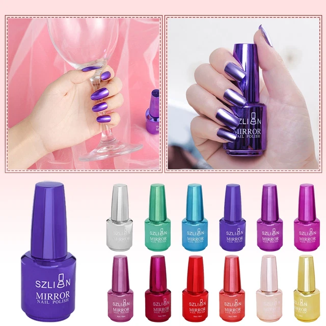 Metal Nail Polish 8ml Effect Polishing Varnish Fashionable Color Suitable For