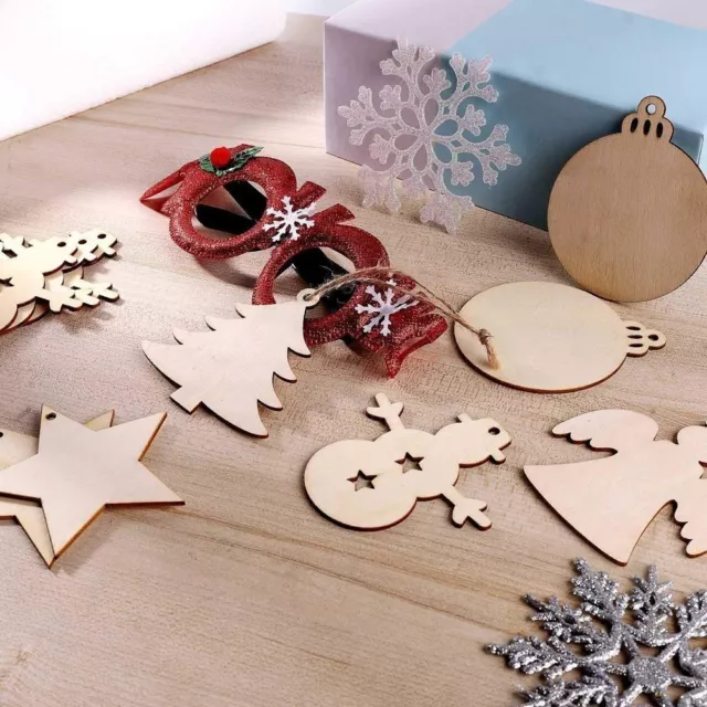 Wood Wooden Tags Wooden Slices Christmas Decorations Christmas Tree Pendant