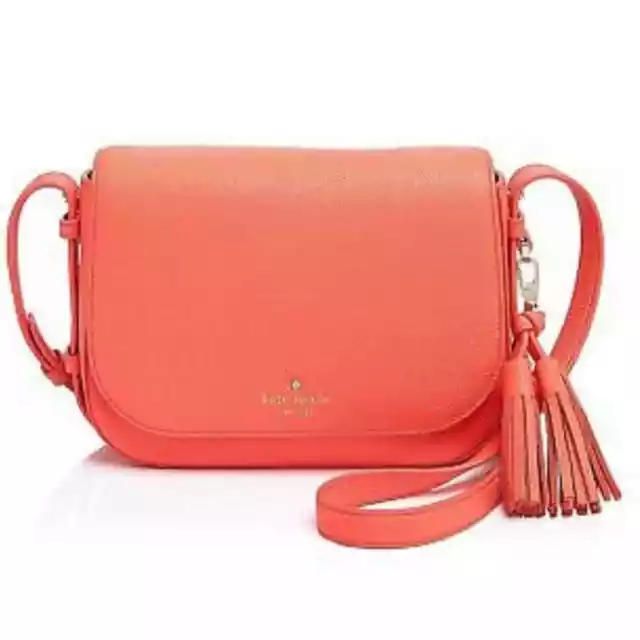 Kate Spade Orchard Street pebbled leather coral crossbody bag