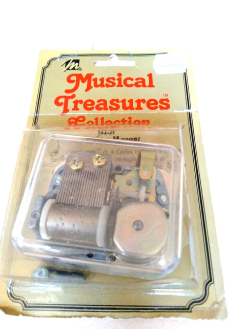 "Away In the Manger" Music Box Movement Wind Up NEW but in tattered packaging