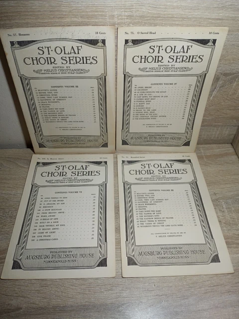 Augsburg Pub, St. Olaf Choir Series, F.Melius Christiansen No. 51, 57, 75, 106