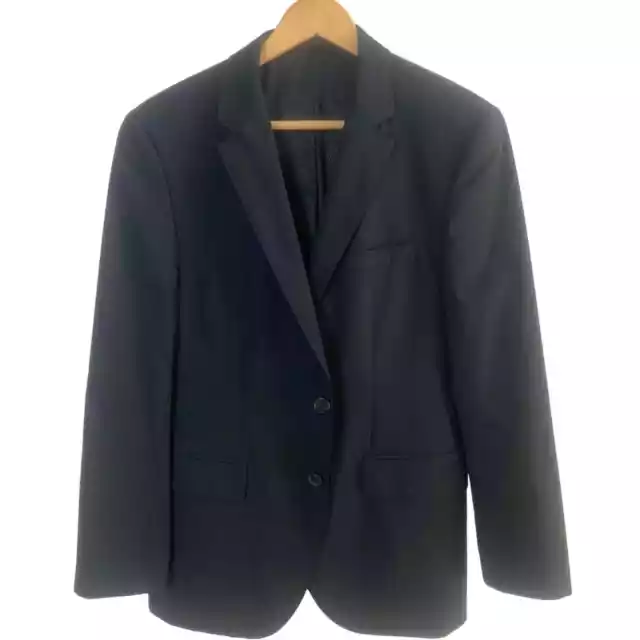 BOSS Hugo Boss Size 38S 100% Wool Sportcoat Blazer Jacket Black Classic Work
