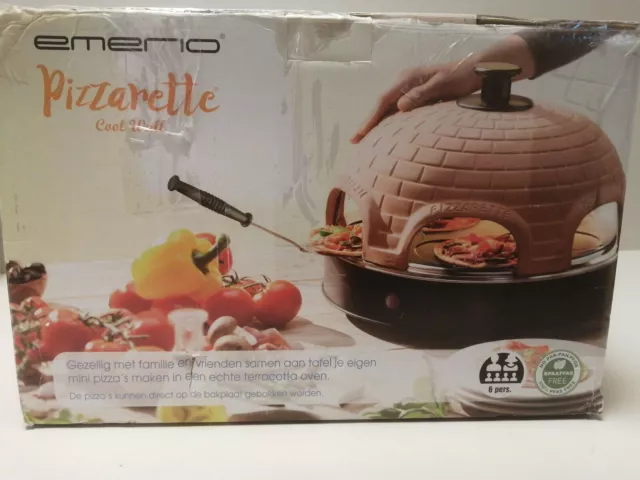 Emerio Pizzaofen PIZZARETTE das Original handgemachte Terracotta Tonhaube mit Hi