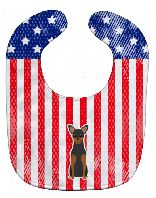 Patriotic USA Manchester Terrier Baby Bib BB3023BIB