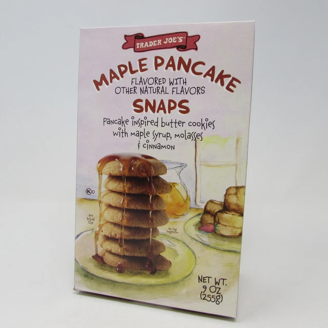 Trader Joe's Maple Pancake Snaps Butter Cookies 9oz Snack Expires 10/08/2023 NEW