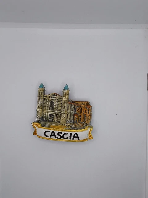 Magnete Calamita Resina Frigo  Souvenir Fridge Magnet Cascia Umbria