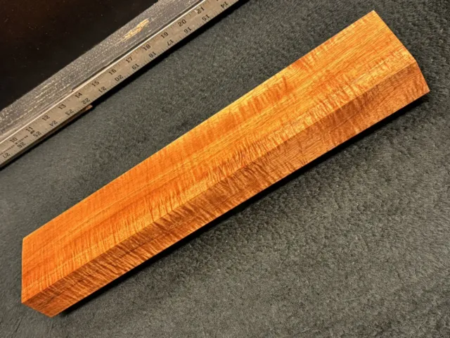 MASTER GRADE Hawaiian Curly Koa Billet Wood: 18" x 3.5" x 1.625+"