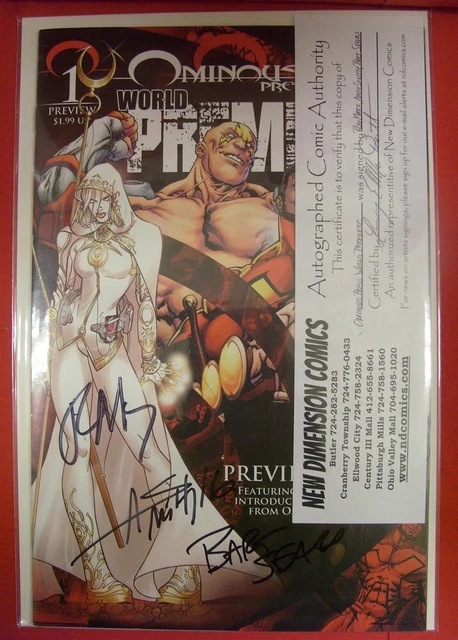 Ominous Press World Premiere 1 Comic Signed Ron Marz Smith Sears W/Coa 2016 Nm
