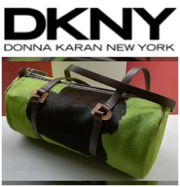 DKNY BORSA PAPILLON DONNA KARAN NEW YORK CAVALLINO fantasia MUCCA VERDE  MARRONE