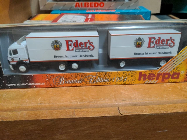 Modèle Réduit Herpa 1/87 - Dolly Pour Camion Remorque Long (lot De 4) - Noir - Neuf