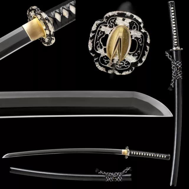Hand Forge Samurai Japanese Katana Sword Suguha Hamon Clay Tempered L6 Steel