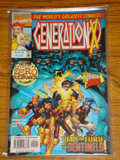 X-Men Generation X #29 Vol1  Nm 9.4  Marvel Com Zero Tolerance August 1997