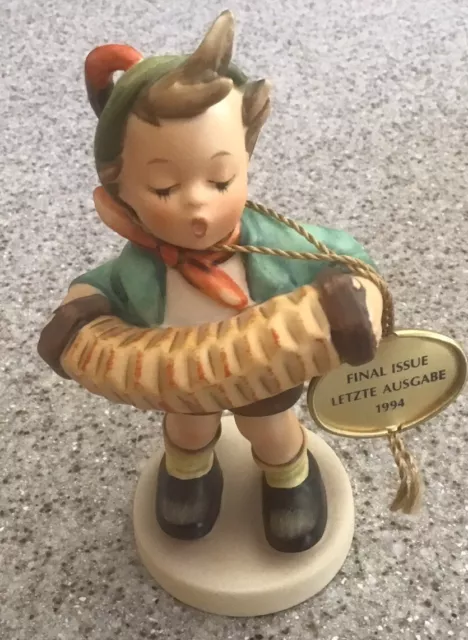 Vintage Hummel Goebel Figurine Hum #185, Accordian Boy(Final Issue 1994)