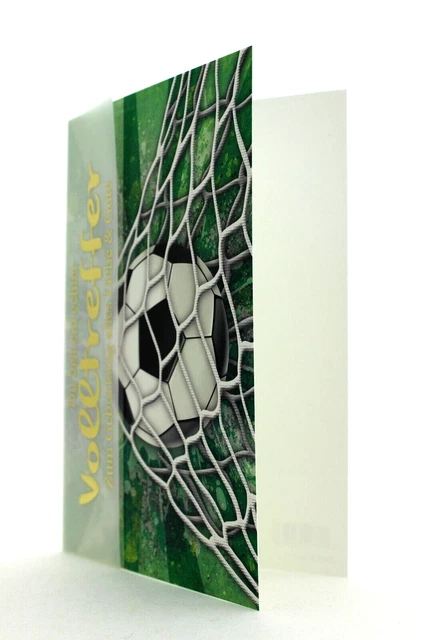 Geburtstagskarte Zum 5. Geburtstag – Motiv: Fußballer, Bunt – Mit Umschlag, 13,8x21,2 Cm