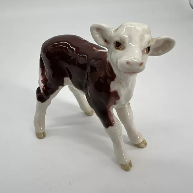 Beswick Cattle Hereford Calf 1406B Glossy Arthur Gredington England Orig Sticker