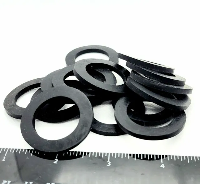 1" ID Rubber Flat Washers 1 1/2" OD 1/8" Thick Spacer Gasket 1 x 1 1/2 x 1/8