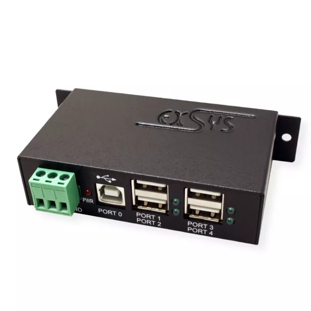 EXSYS EX-1163HM USB 2.0 Hub Metall 4-Port