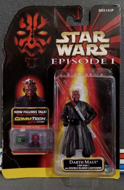 Vintage Hasbro Star Wars 1998 Darth Maul Jedi Duel 1st Issue .00-Gray Vest RARE!