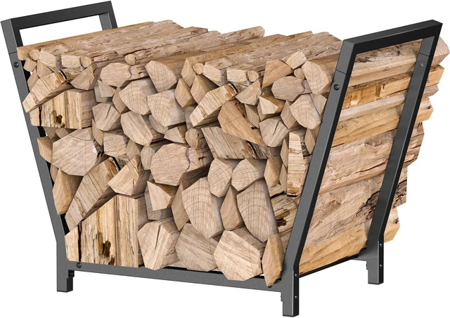Scaffale per Legna Da Ardere in Metallo, per Interni Ed Esterni, 65 X 33 X 47 Cm