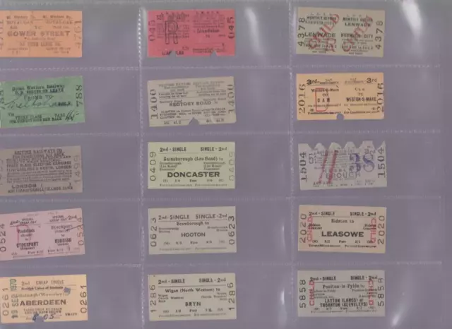 15 British Railway Tickets (All Imaged)