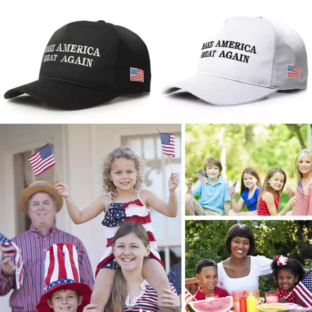 2024 MAGA Make America Great Again Donald Trump Hat USA Flag with Cap B4K1