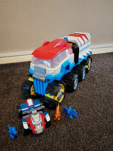 PAW PATROL DINO Rescue Patroller Motorised Truck Vehicle & 3 Dinos