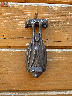 BAT THEME CAST IRON DOOR KNOCKER Vintage Gothic Antique Style, Good Quality