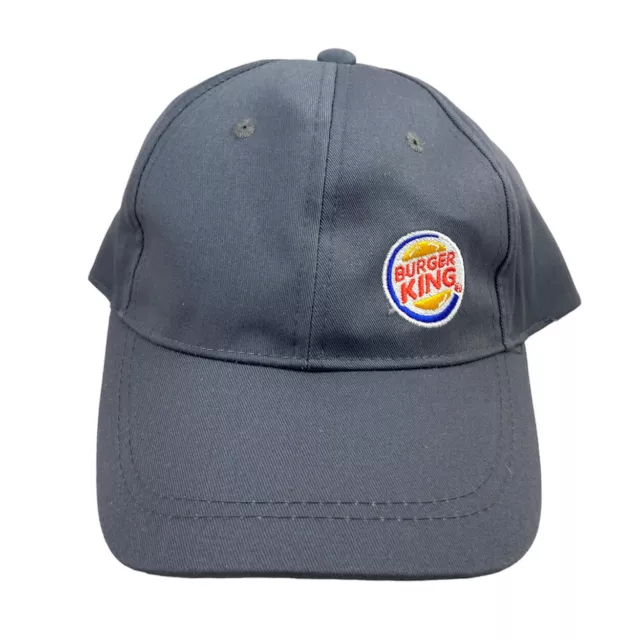 Burger King Employee Cap Hat Adult Adjustable Grey Gray