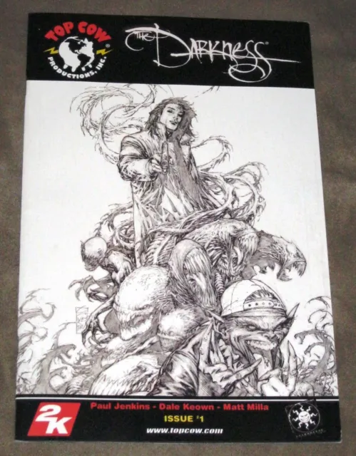 Top Cow The Darkness Issue 1 Black & White Sketch Cover Variant - VGC