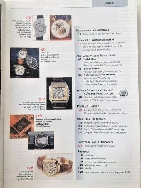 German watch magazin / Magazine allemand de montres ARMBAND UHREN 2002/7 ROLEX 2