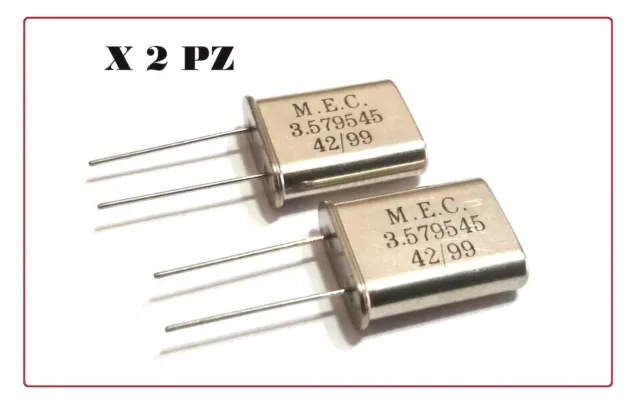 PZ 2 Oscillatore al quarzo 3.579545 MHz 2 Pin THT P=5MM