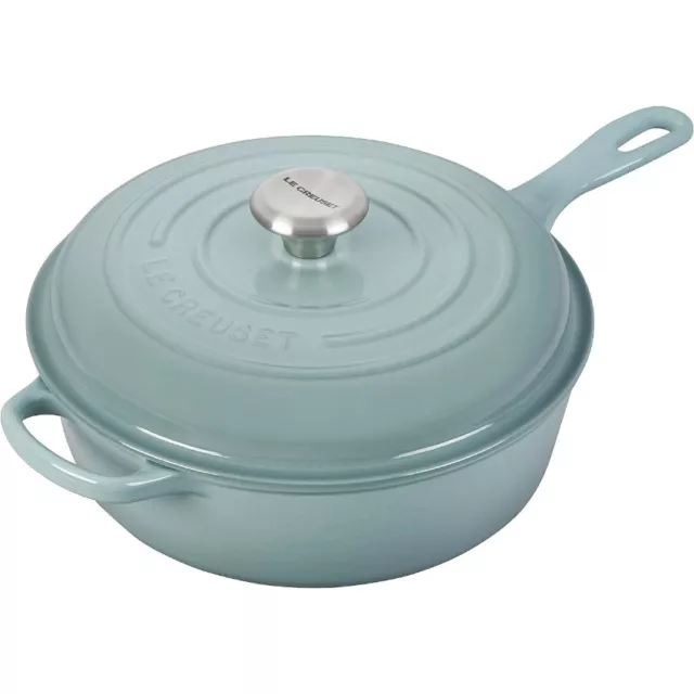 Le Creuset Enameled Cast Iron Signature Cassadou, 3.75 qt., Sea Salt