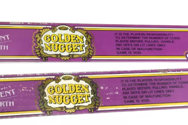 Vintage Golden Nugget Slot Machine Change Button Face Plexiglass Molding