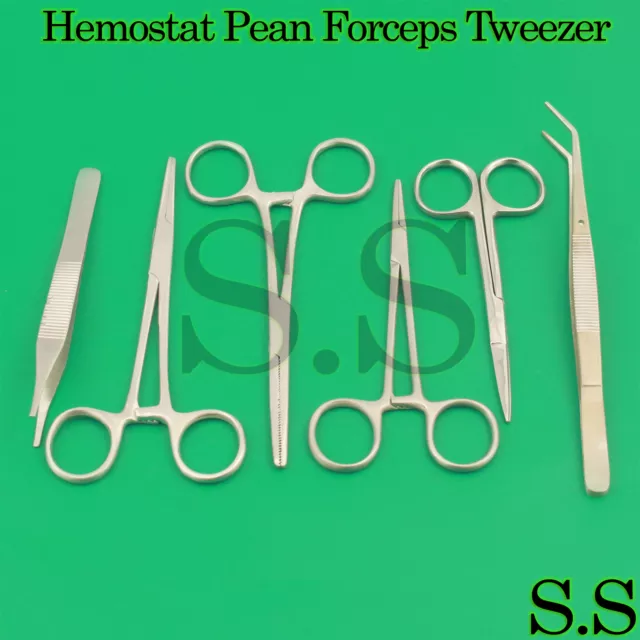 Surgical Hemostat Locking Rochester Pean Forceps Tweezer Artery Halsted Clamp