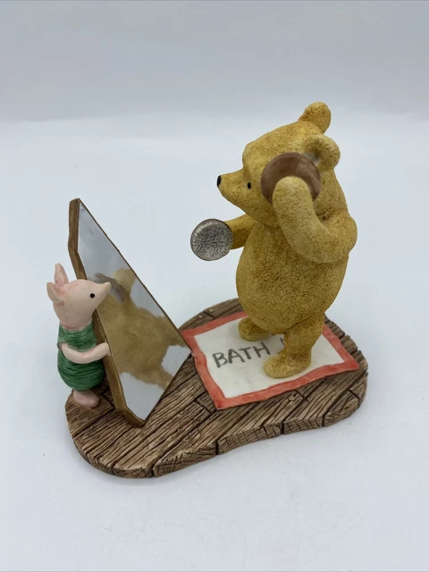 DISNEY BORDER FINE Arts Classic Pooh - Pooh Piglet And Mirror Figurine