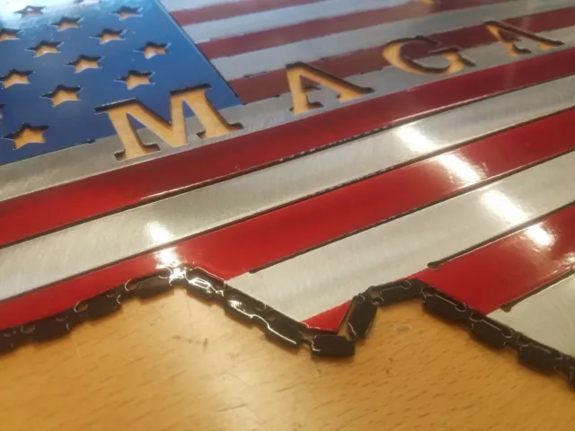 USA FLAG METAL wall art plasma cut decor us united states gift