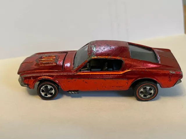 Orig "Sweet 16" Hot Wheels Redline 1968 Custom Mustang in Spectraflame RED US