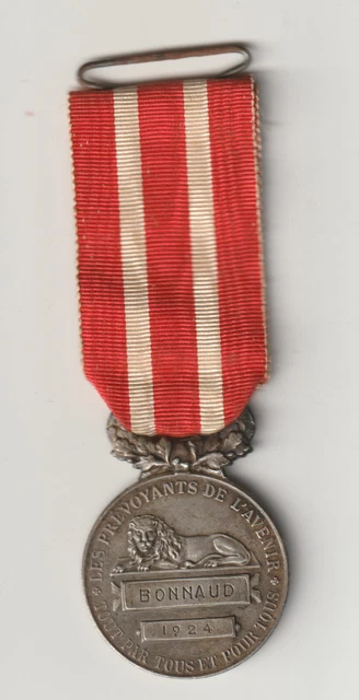 Médaille Militaire “Les Prévoyants De L’Avenir” - Dévouement, Travail, Humanité, Occasion, Pièce De Collection Historique