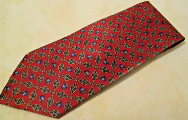 * Corbata Italiana De Seda * Rojo Con Diamantes *