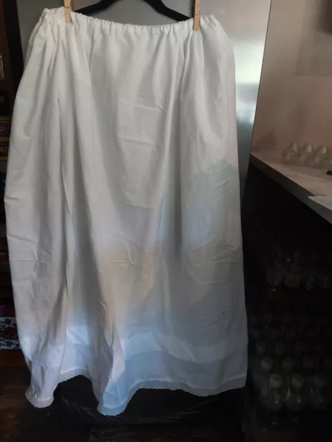 Civil War Dress~Victorian Style-Cotton Snow White Under Hoop Petticoat