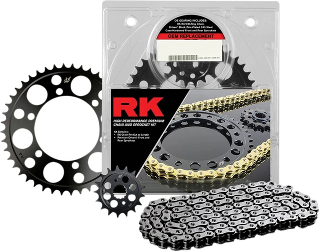 RK 520XSO X-Ring Steel Replacement Chain Kit Sprocket Kit Silver #2032-130E