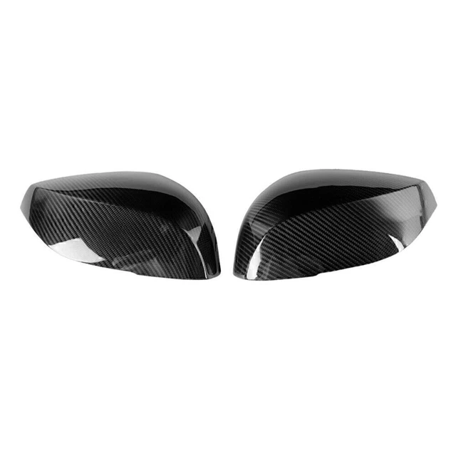 Rear Carbon Fiber M3 Style Side Mirror Covers Cap For Infiniti Q50 Q60 2014-21