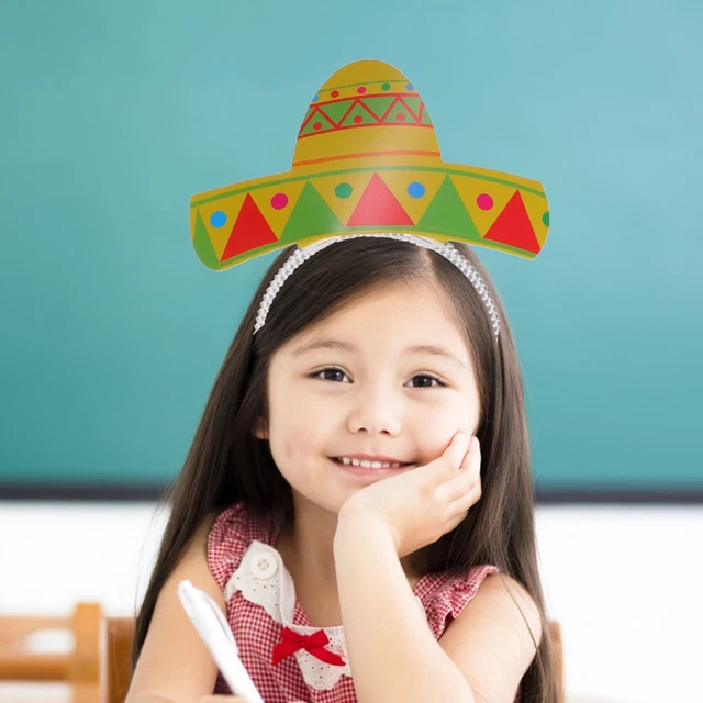 SOMBRERO HEADBAND CINCO De Mayo Mexican Hat Party Accessories Fiesta ...