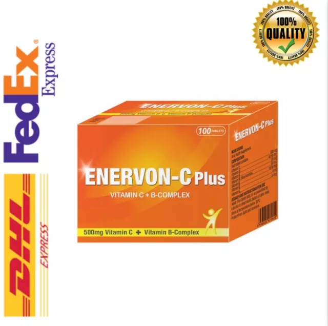 (1 Box ~ 100's) ENERVON-C Vit C 500mg Vit B-Complex Increase Energy Immunity