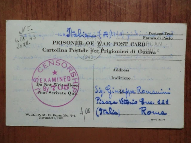 cartolina militare  viaggiata nel 1943